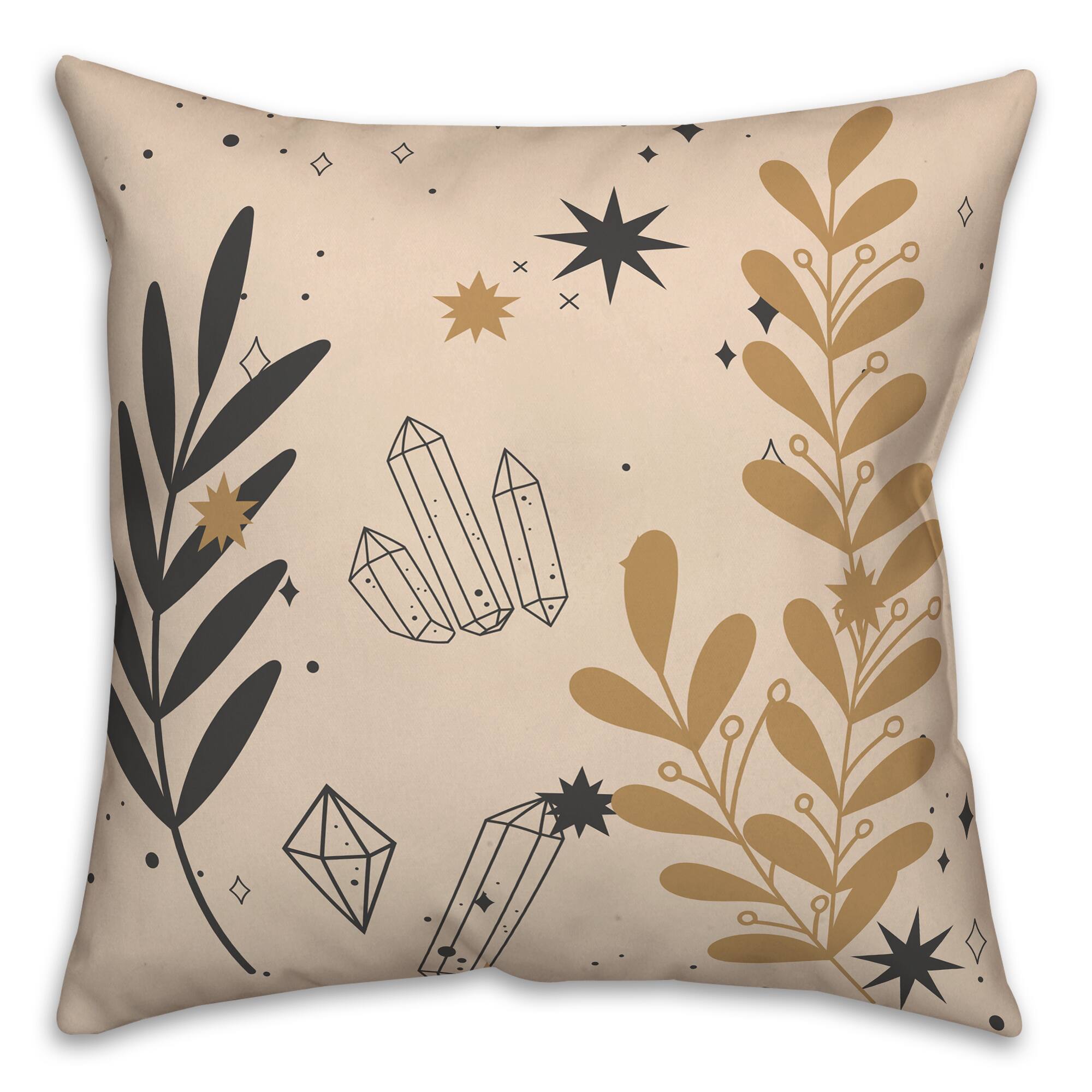 Leaf Crystal Stars 3 18" x 18" Throw Pillow
